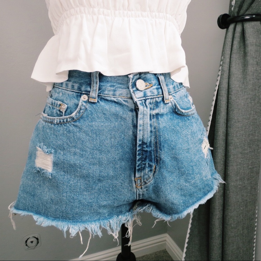 BDG high waisted denim shorts
